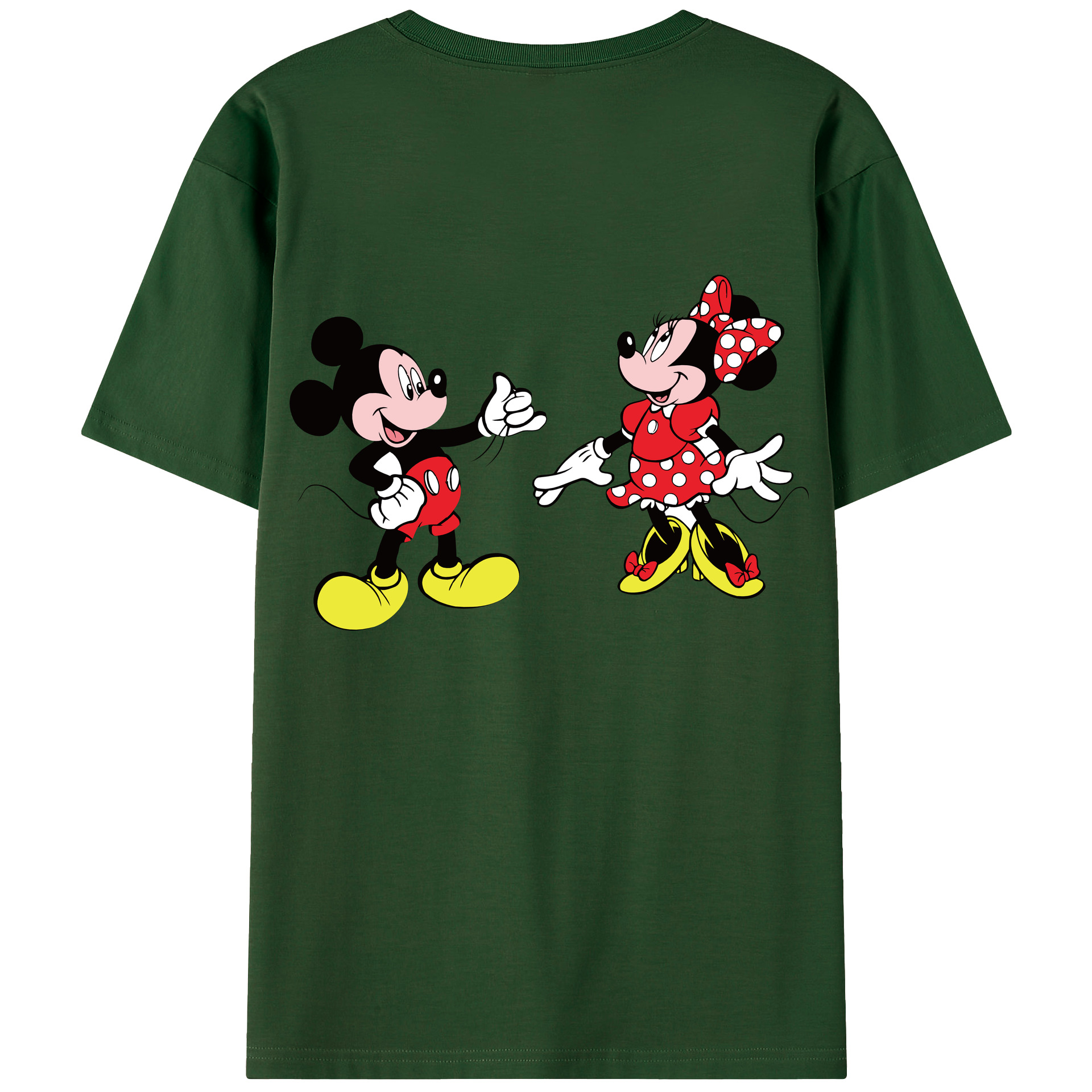 （画像用） ミッキーマウス Mickey Mouse 綿100％半袖Tシャツ（背面プリント）